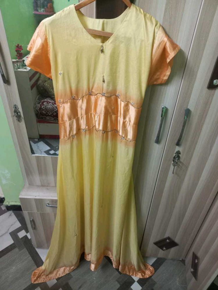 Elegant Yellow Maxi Dress