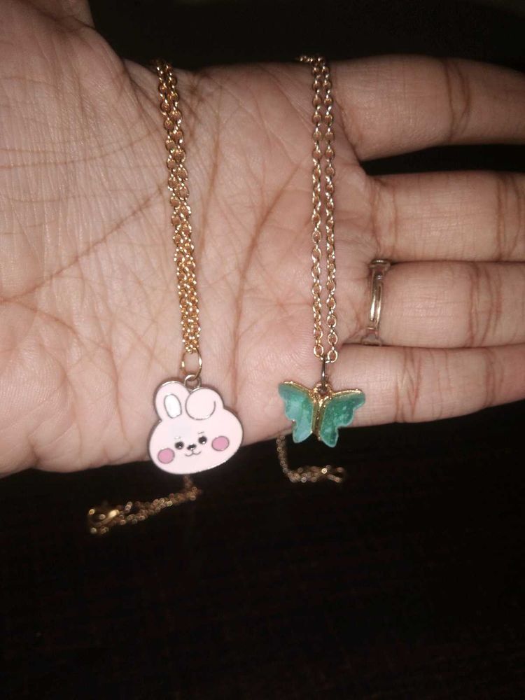 Cute Pendant Necklaces (Set of 2)