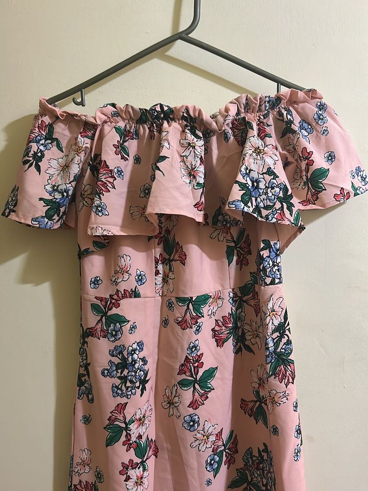 Summer Floral Dress With Lining
