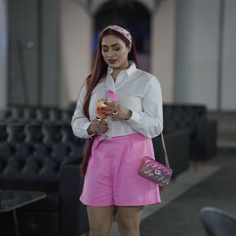 Cotton Shorts with Belt