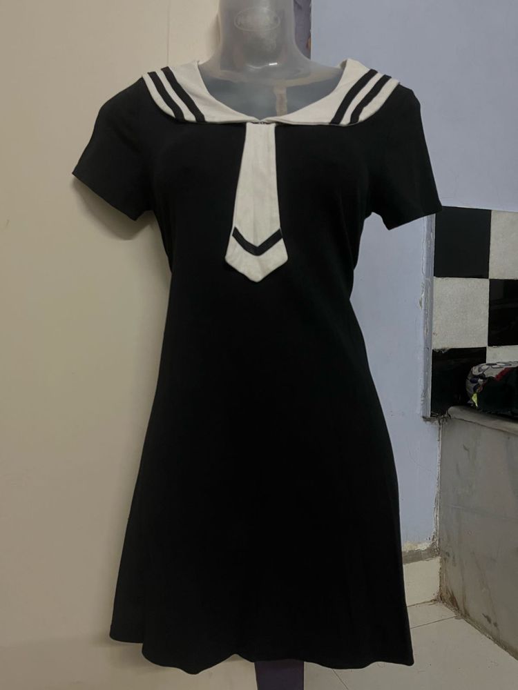 Pintrest korean Sailor Collar Mini Dress
