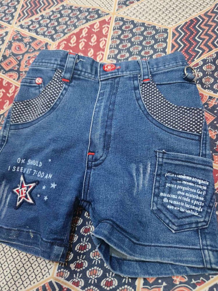 Baby Girl Blue Denim Shorts