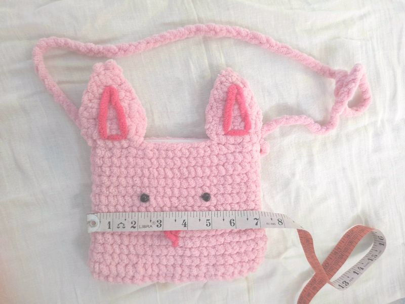 Baby Pink Cute Rabbit Sling Bag