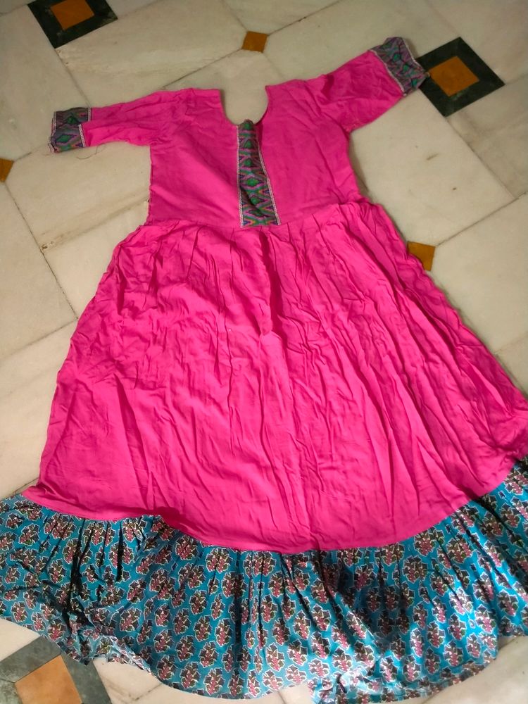 Gol Kurti Reyon &amp; Cotton Fabric