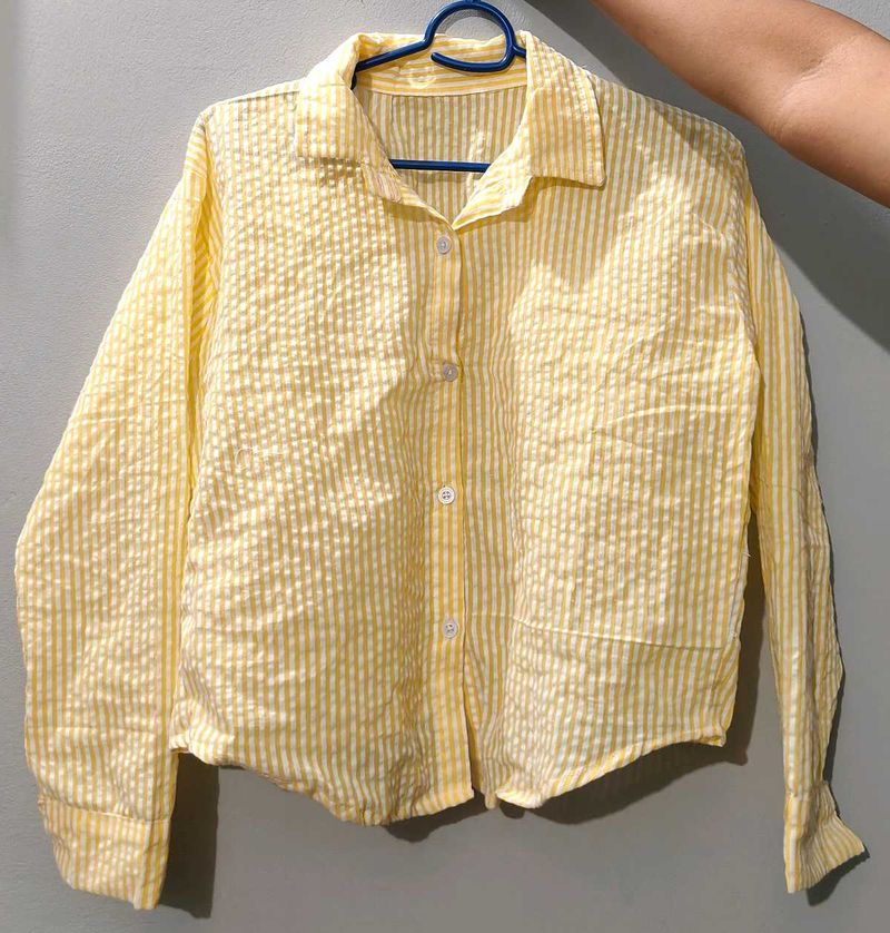 Yellow Striped Button-Up Shirt 💛