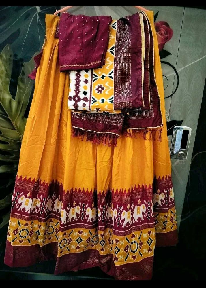 one time used cancan attached lehenga