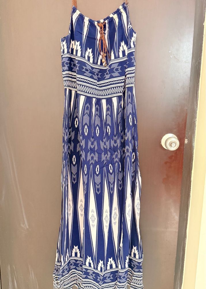 Blue and White dress - M/L size