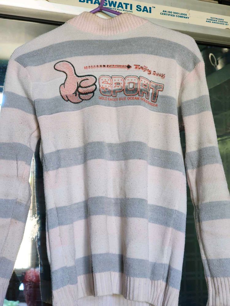 Vintage Striped Sport Sweater