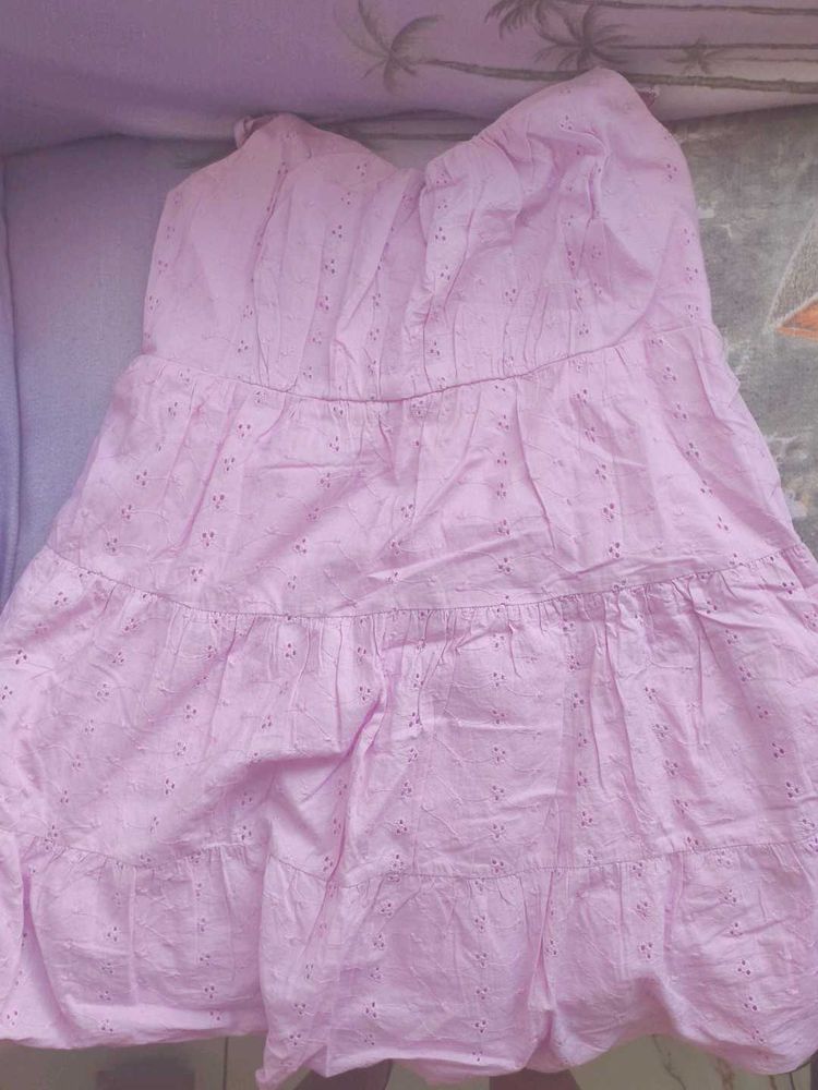Pink Eyelet Dress