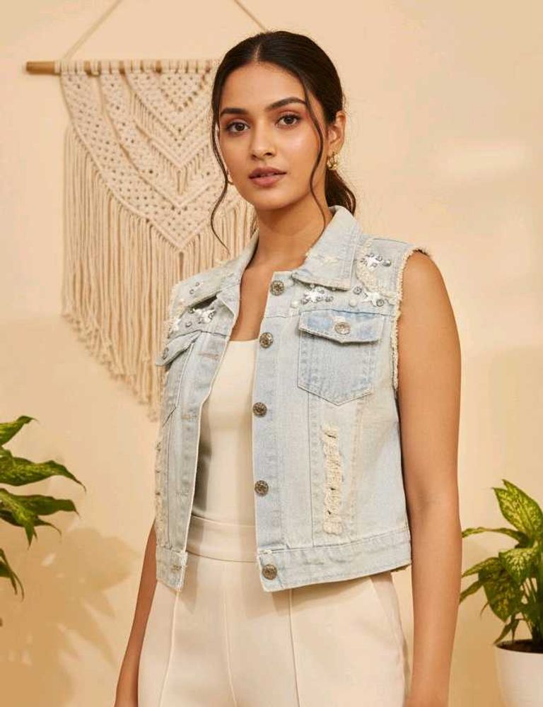 🎄Buy 1, Get 1 Free🎁 Denim Vest 30-34 inches