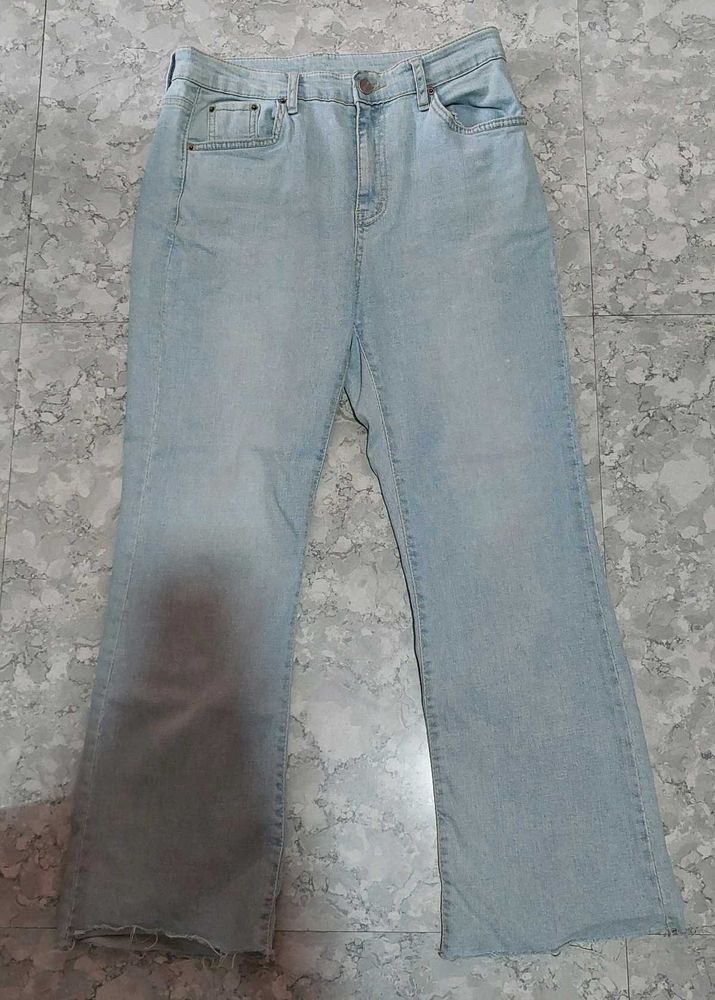 Light Blue Flared Jeans Length-36