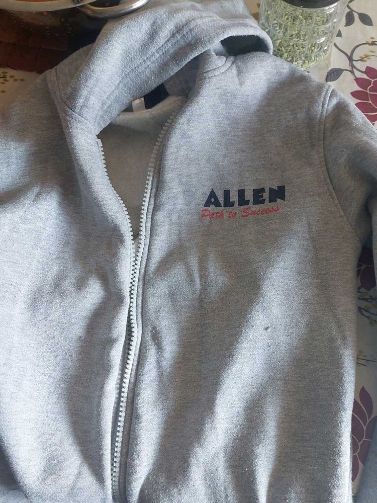 Allen Grey Zip-Up Hoodie