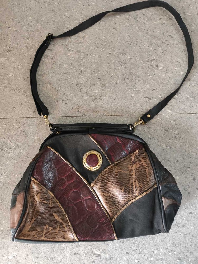 Vintage Leather Detail Bag