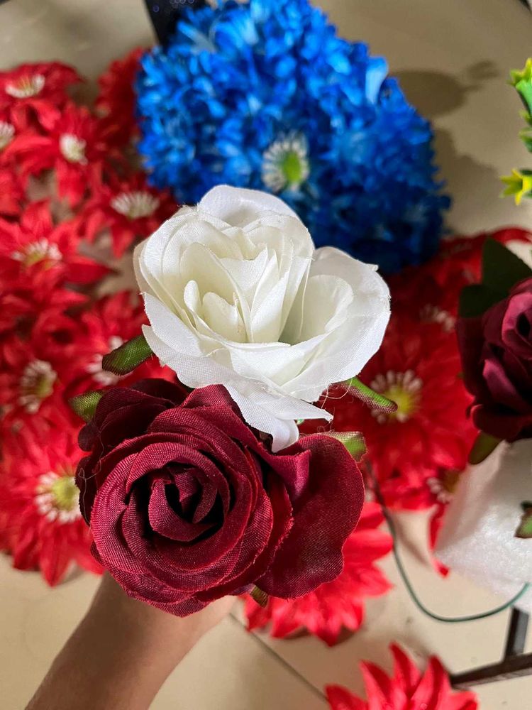 Decorative Artificial Flower Bouquet Ganpati Deco