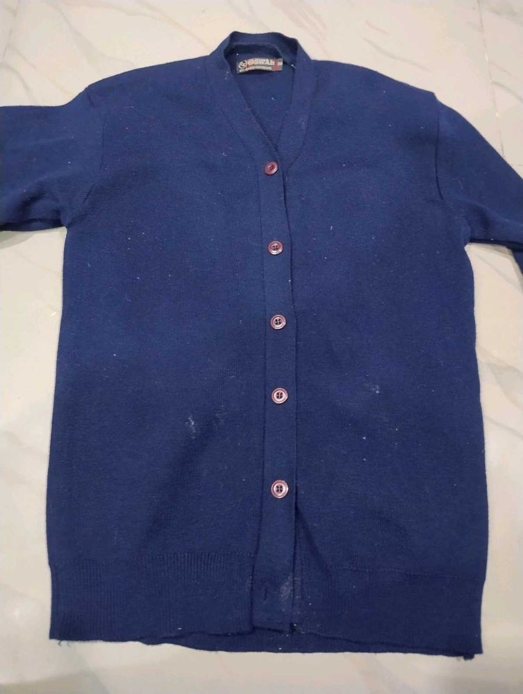 Blue Cardigan Sweater