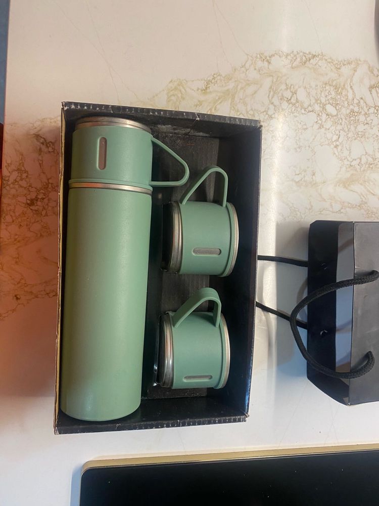 flask and cups set