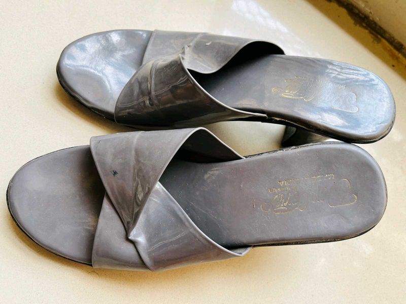 Grey Criss-Cross Slides Heels 👠