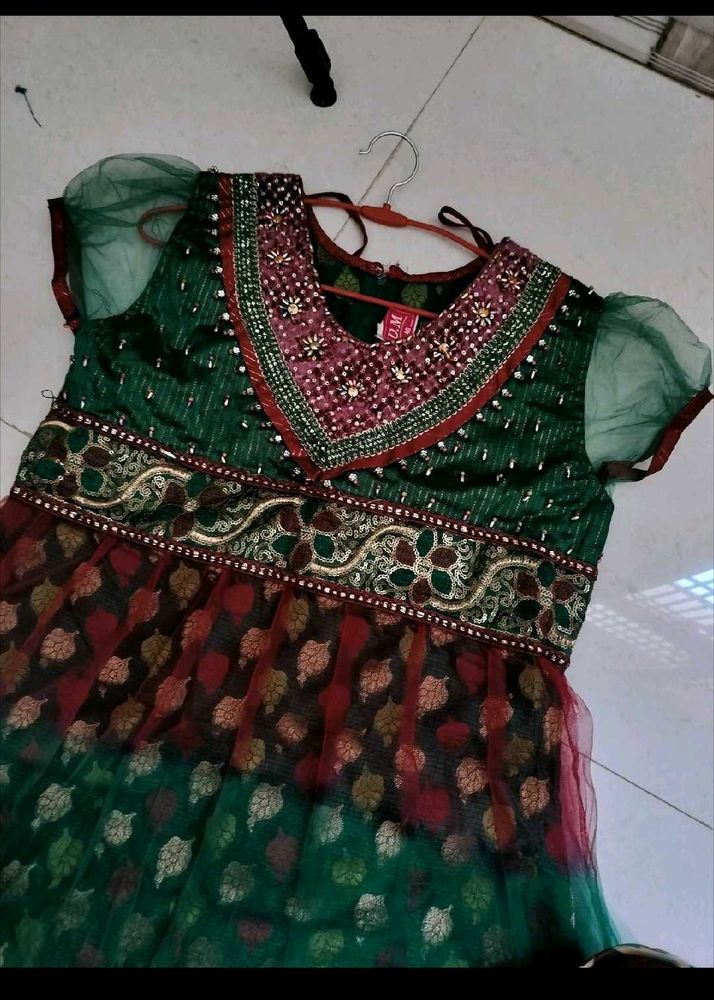 Girls' festive ethnic anarkali