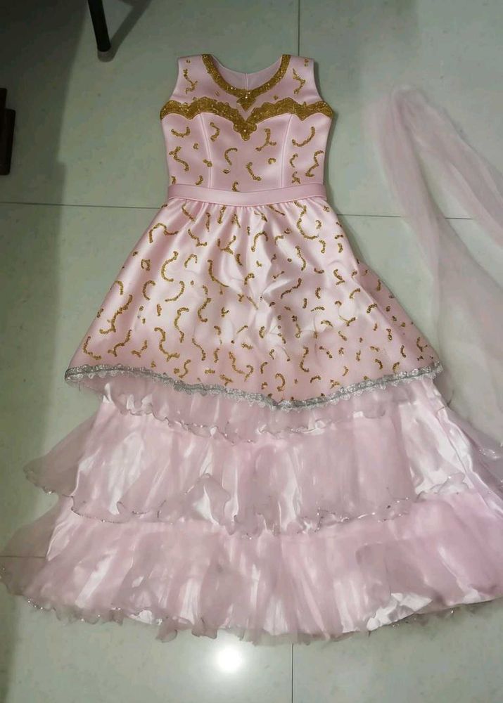 Pink Layered Skirt top