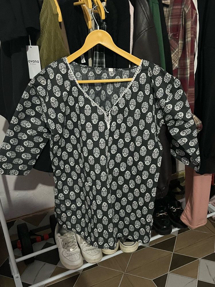 Black Lace Short Kurti🫶