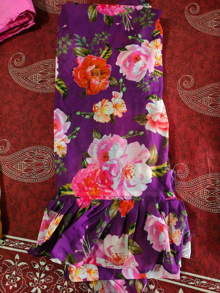 Frill Style Party Wear Saree