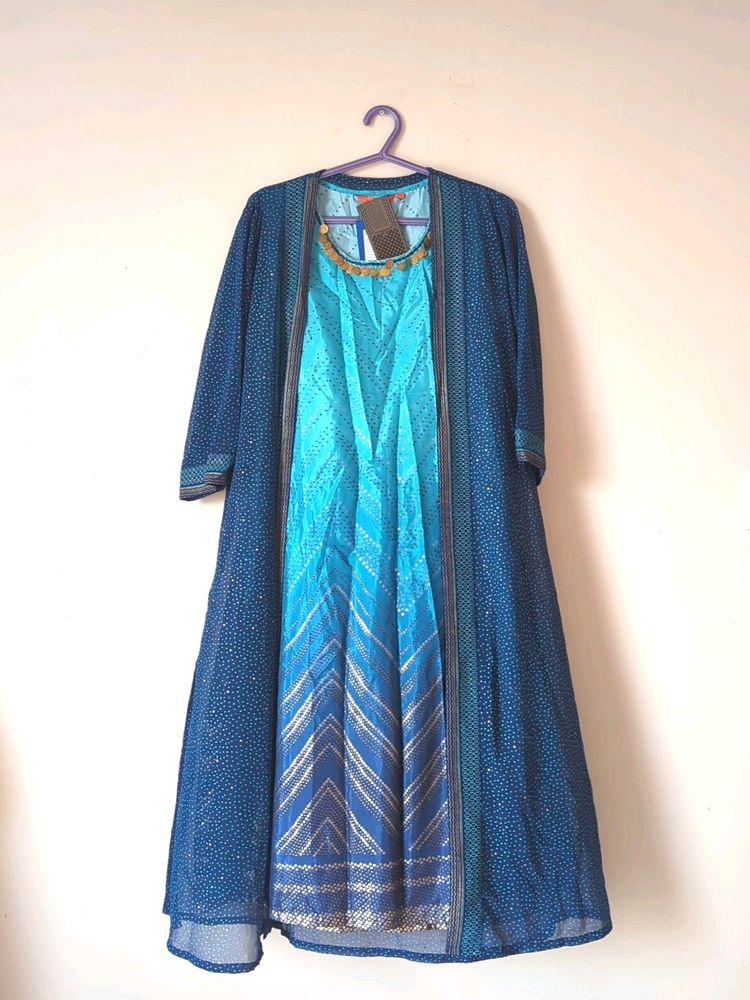 🔥 Flash Sale 🔥 Rangriti Party Wear Kurta With Shrug