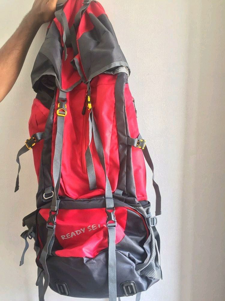 80L Travel Backpack for Outdoor Sport Camp Hiking Trekking Bag C (Red) Rucksack  - 80 L