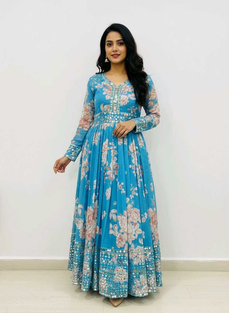 Elegant Floral Ethnic Gown