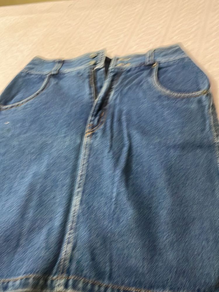 Vintage Denim Mini Skirt