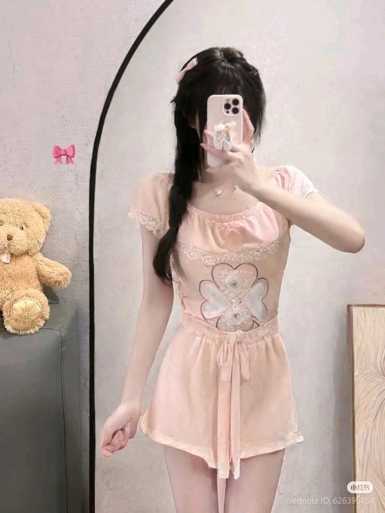 Baby Pink Kawaii Korean Top 🩷