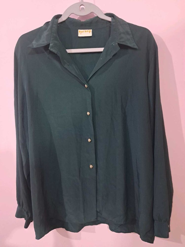 Green Long Sleeve Shirt- NEW
