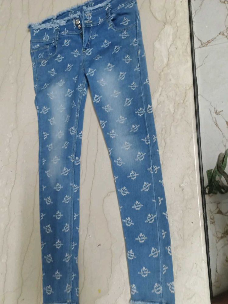 Dolce &amp; Gabbana Blue Logo Jeans – Size 30