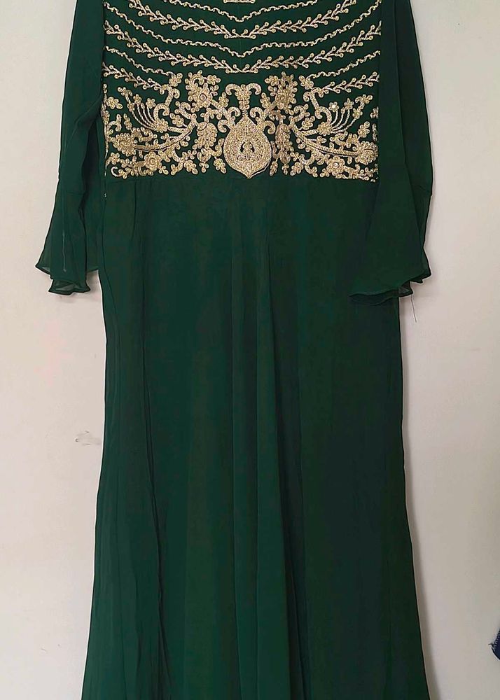 Elegant Green Ethnic Gown