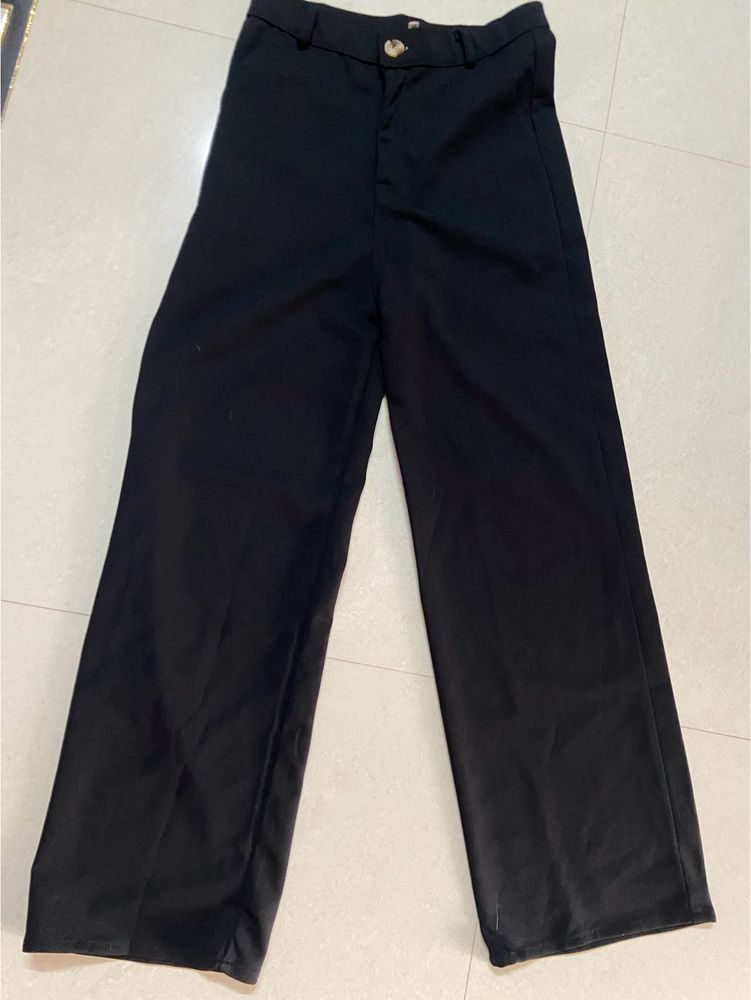 Black Wide Leg Trousers