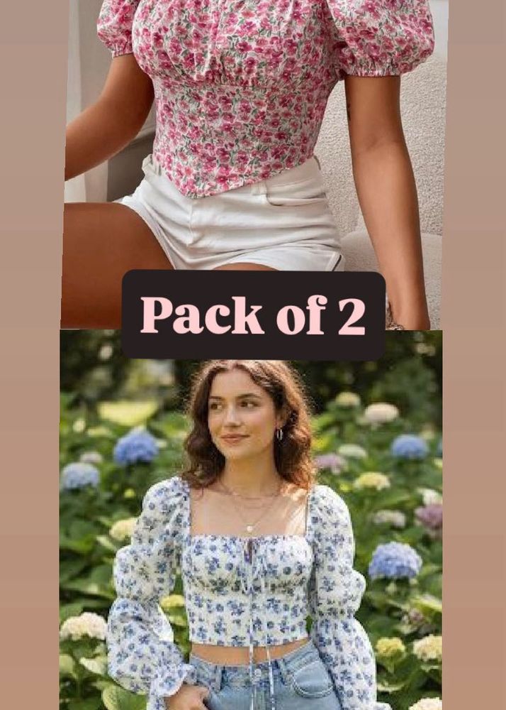 Floral Crop Top - Pack of 2