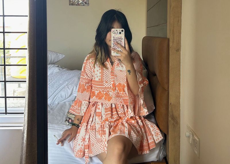 Boho Print Mini Dress