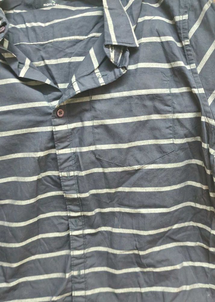 Striped Highland Outfitters Button-Down
