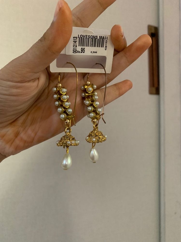 Pearl Jhumka Earrings