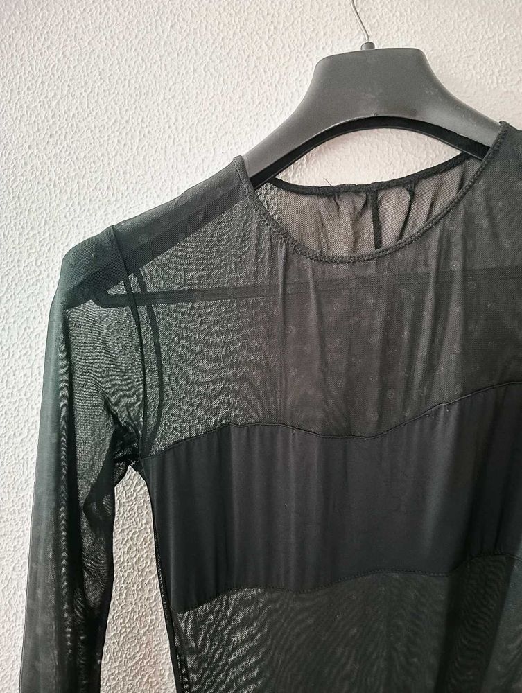 Sheer Black Long Sleeve Top