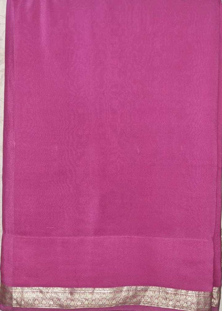Zari Work Pink Saree