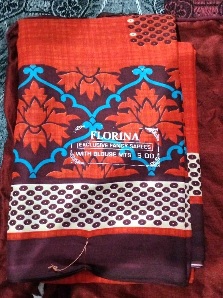 Floral Print Saree