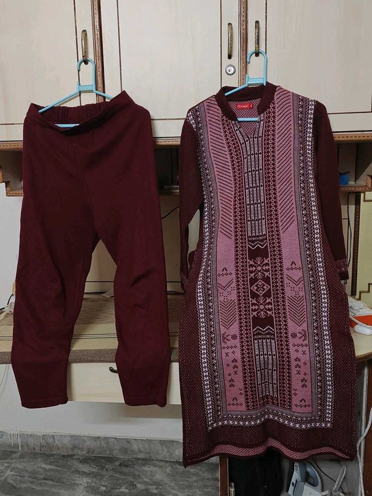 Elegant Maroon Kurta Set