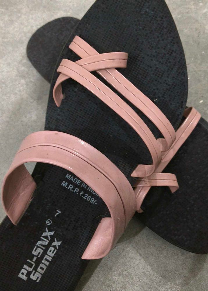 Pink Strap Sandals - Size 7