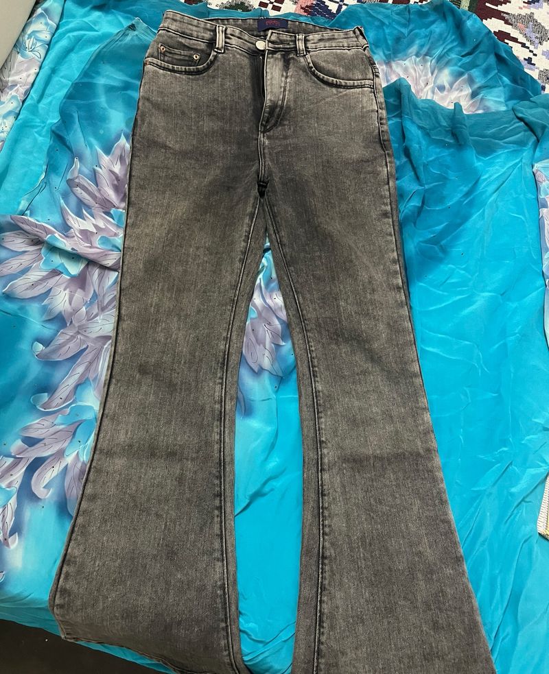 Grey Bootcut Denim