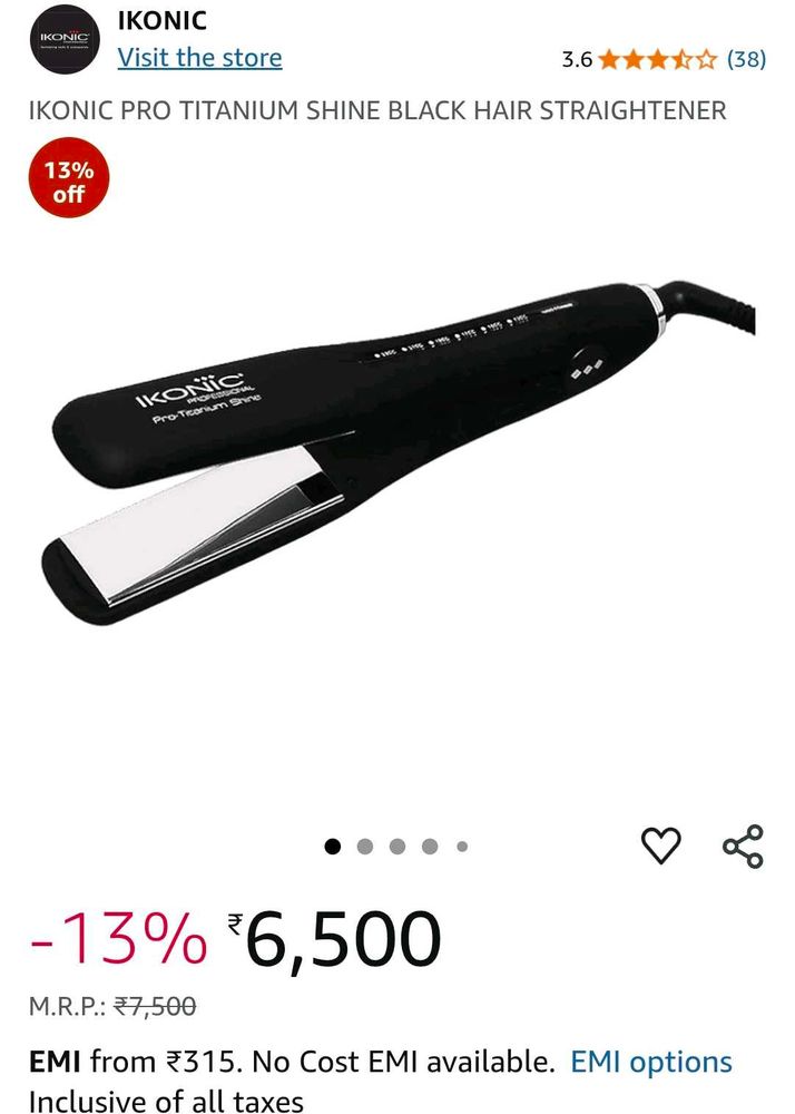 IKONIC Pro Titanium Shine Hair Straightener