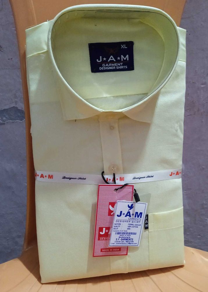 J&amp;A*M Designer Light Yellow Shirt