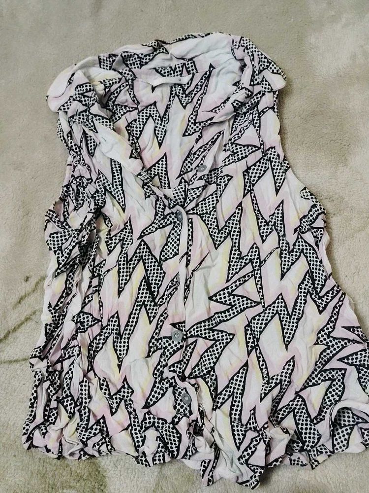 Printed Sleeveless Top