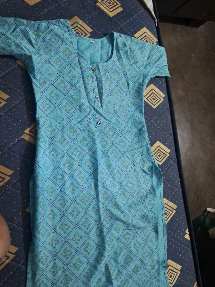 Blue Printed Kurta