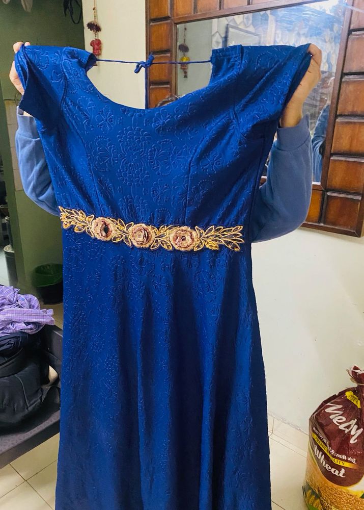 Elegant Blue Ethnic Gown
