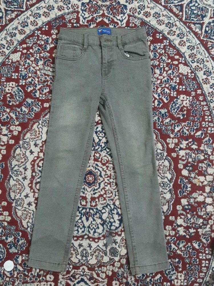 Stylish Olive Green Kids Jeans